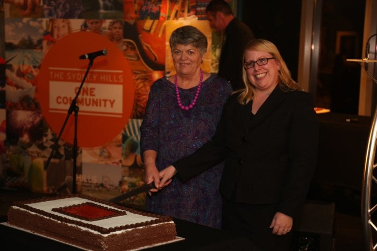 Barbara Stewart and Mayor Byrne