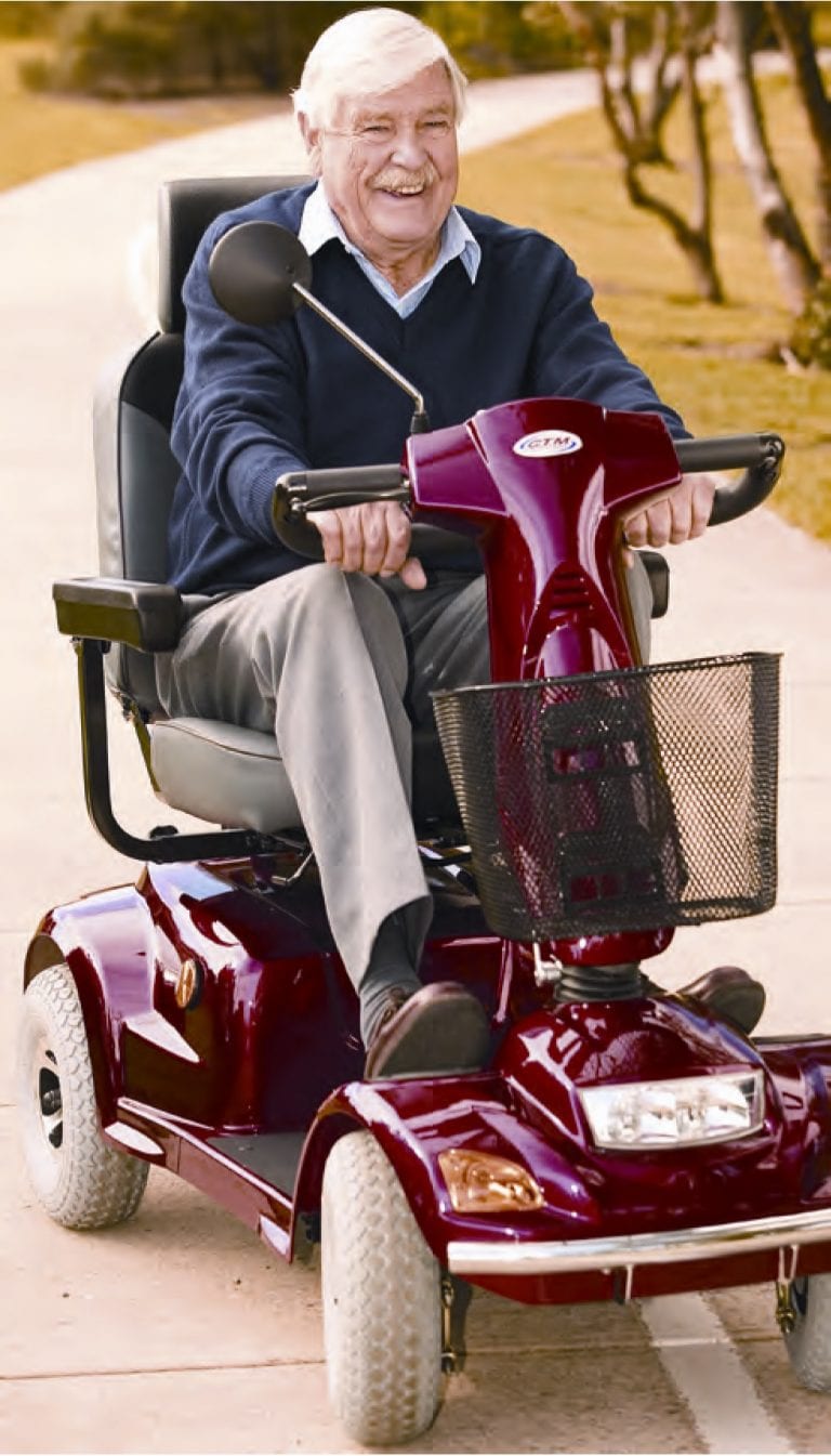 Man on his scooter wow