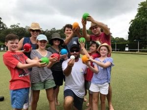 Family barefoot Aus Day