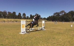 Leanne Garwood and Reg at the Clear Round Showjumping