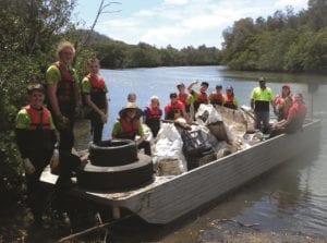 Graham Johnston with local school students
