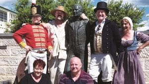 From Left to Right/Top-Bottom -All Convict Footprints cast unless noted otherwise: Lew McDonnell. Jerry Retford, Leofric Kingsford Smith, Pauline Kingsford Smith, Liz Templeton [WFFVA], Anthony McAuliffe [Wiseman’s Ferry Inn]