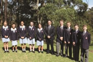 2019 Student Leaders-Year 8 Leadership Team with Chris Bradbury