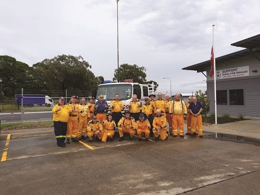 District Officers and Support Members with 17 Charlie at the new Support Station Cowan