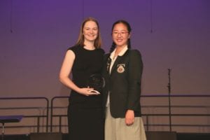 Dr Amelia Hynen with Year 12 student Claire Shi