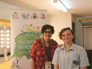 Galston High School student Sarah Goodall with author Ambelin Kwaymullina