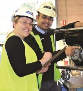 The Aussie Pumps team checking out an emergency services project.