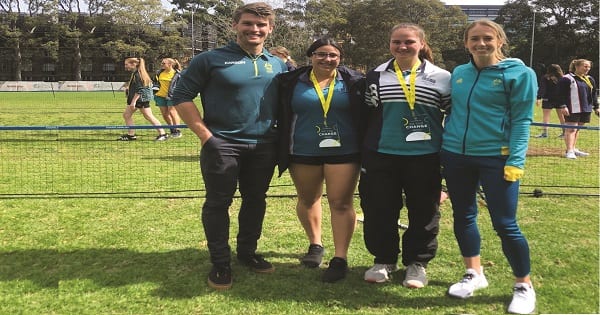 Chloe Anjoul (Year 11) and Victoria Cullen (Year 12) together with Australian Olympic Committee