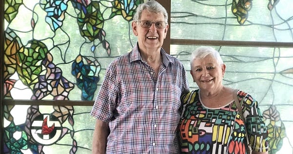 Rev Bill Rosier OAM, with his wife Marilyn on Australia Day