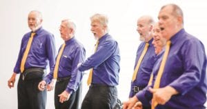 Some of our guys singing at the NSW Seniors Festival & Expo – Darling Harbour