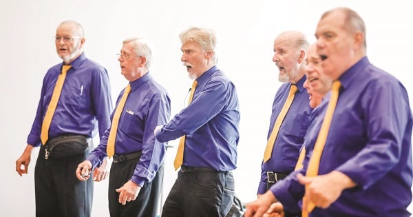 Some of our guys singing at the NSW Seniors Festival & Expo – Darling Harbour