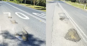 Crater Size Potholes