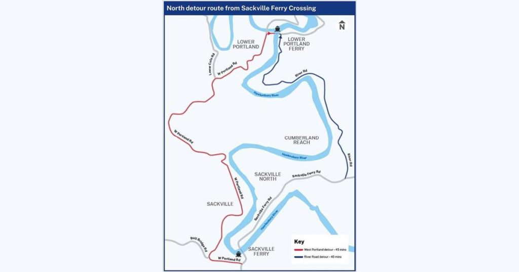 Sackville Ferry Temporary Closure