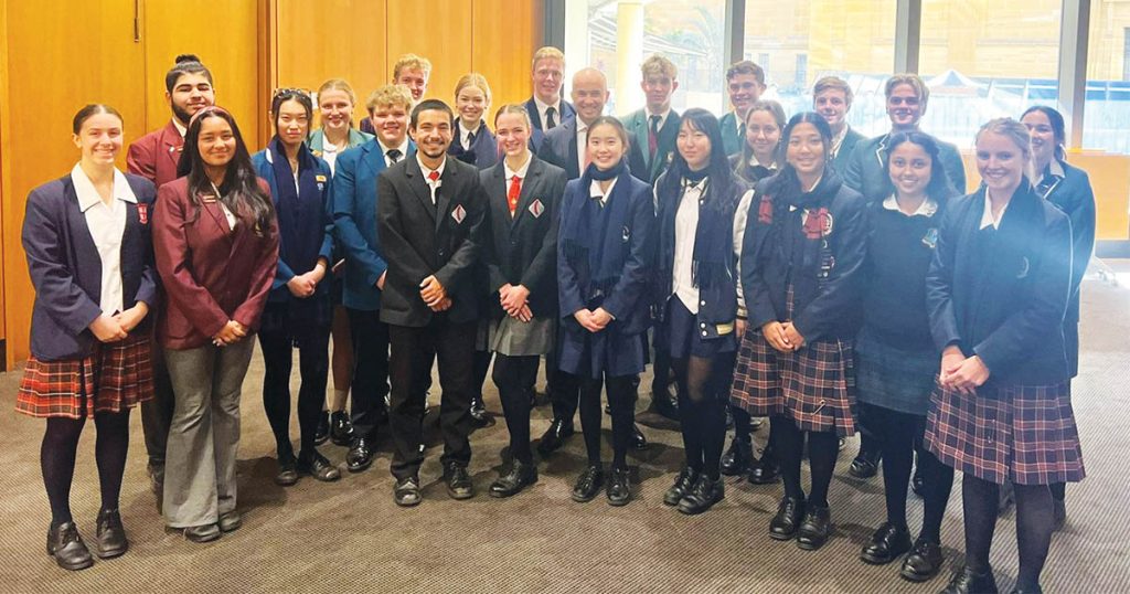 High School Leaders Visit NSW Parliament With Matt Kean Mp