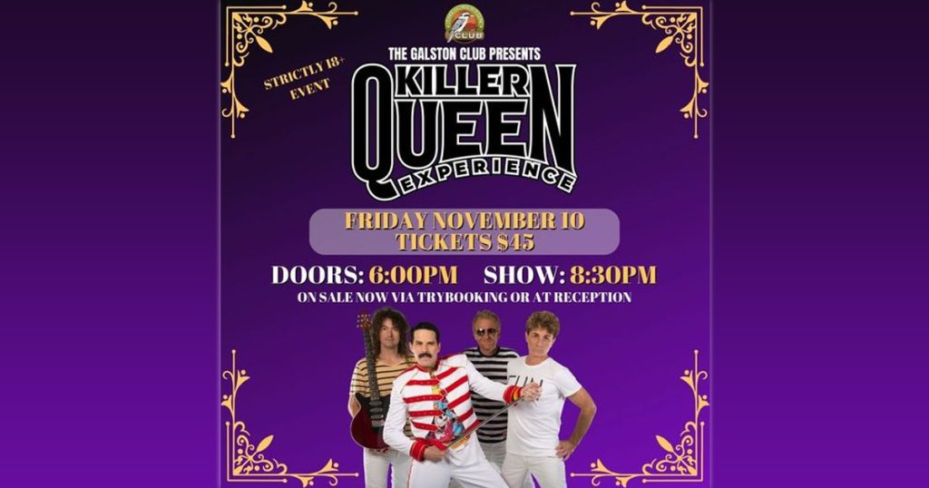 Killer Queen Experience to Rock The Galston Club