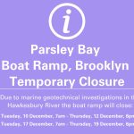 Parsley Bay Boat Ramp to Close Temporarily