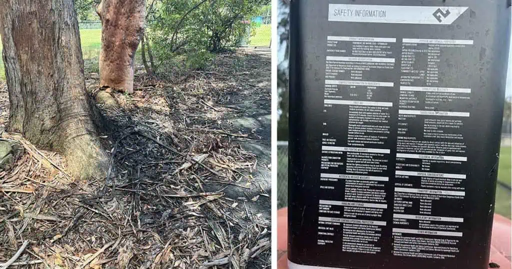 What Are Those Black Stains At Hayes Oval?