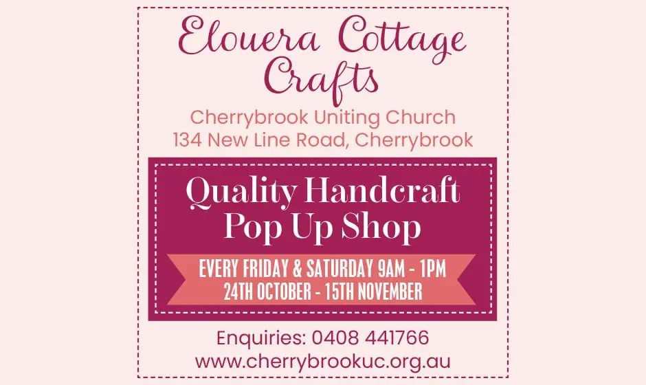 Unique Crafts Pop Up Shop Opens at Cherrybrook Church