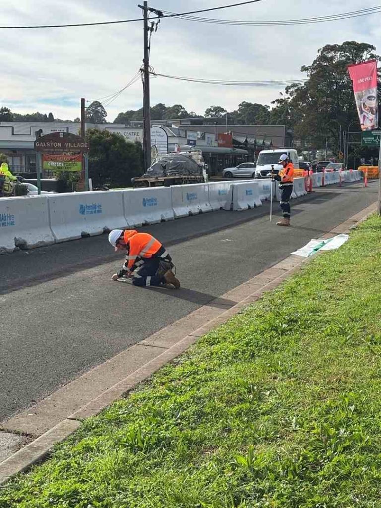 Work underway on Galston Road, Galston
